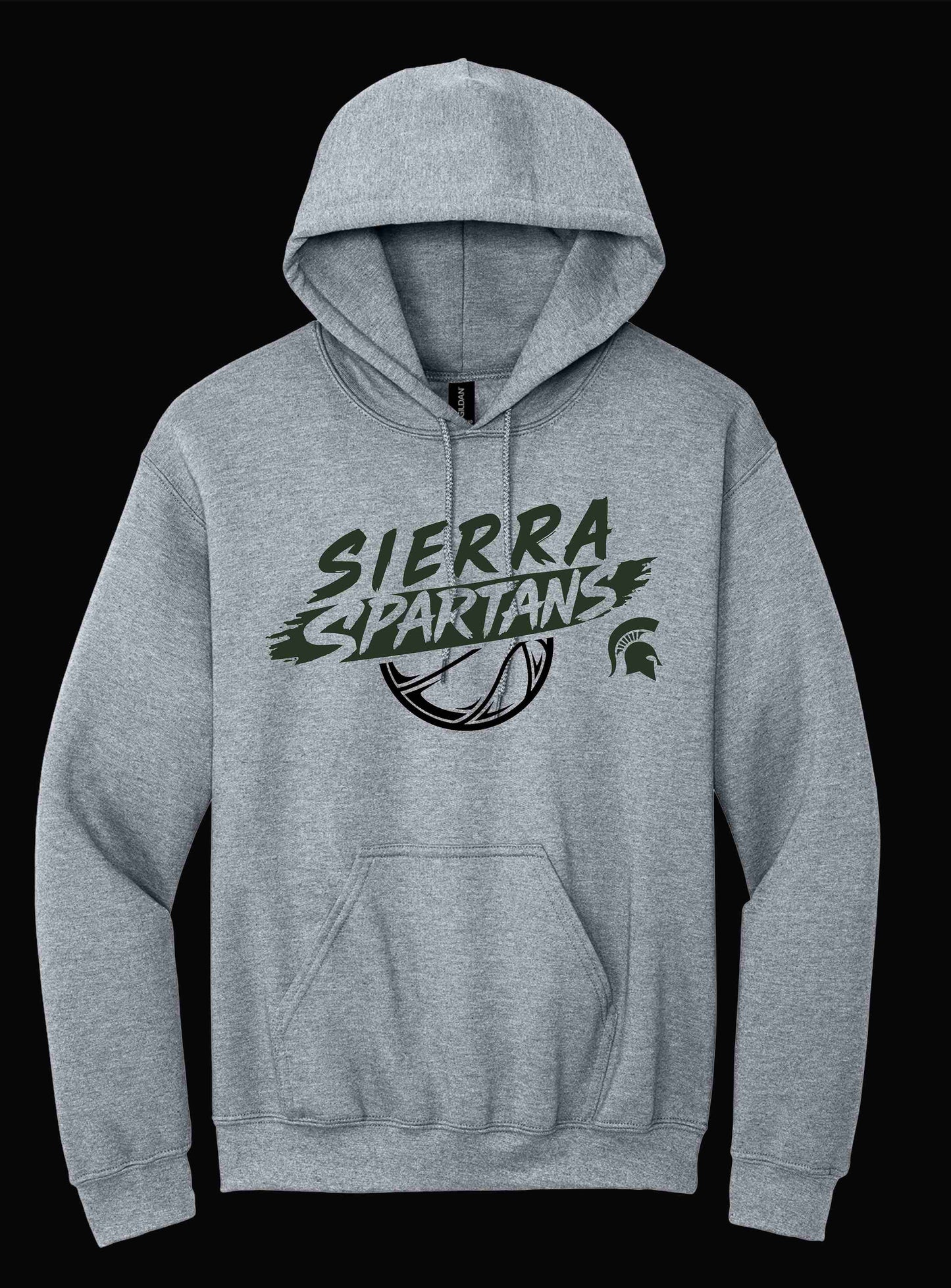 Spartans Basketball Hoodie Grey