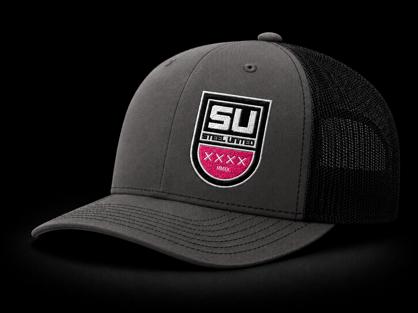 Steel United Hat Charcoal Black