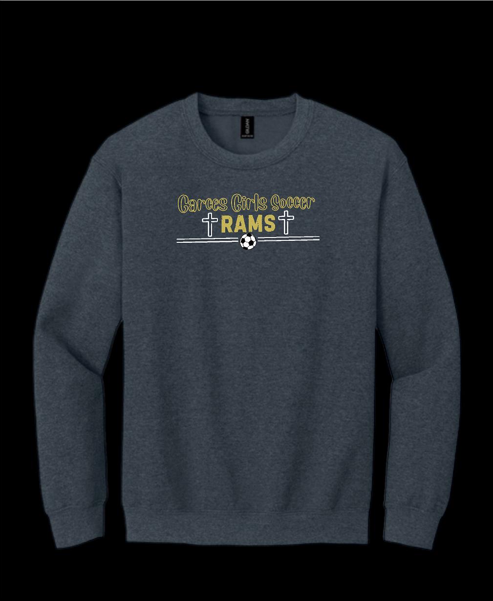 Garces Womens Soccer Crew Neck Sweater Dark Heather 2