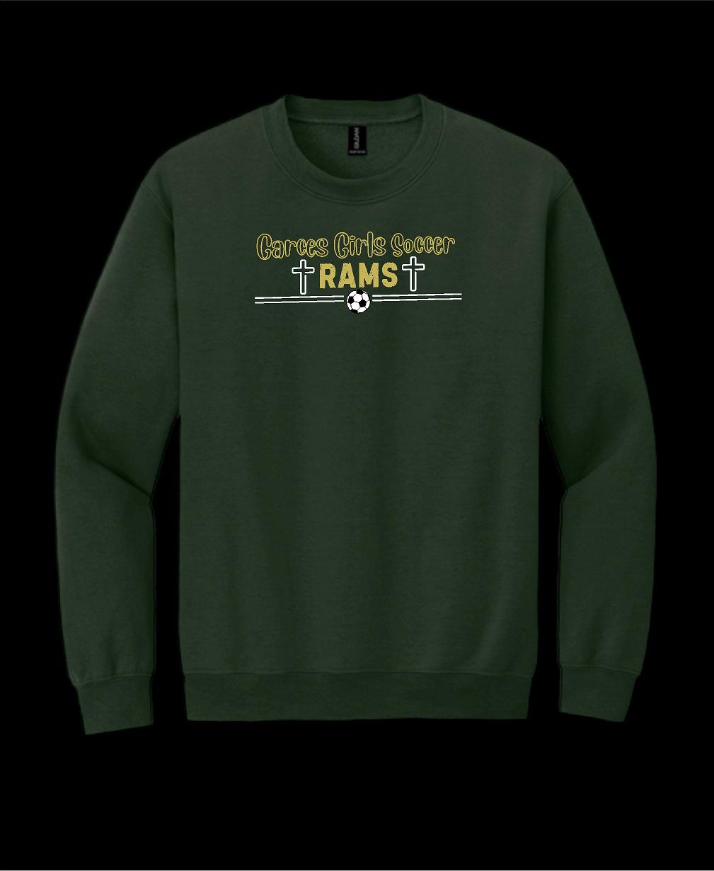 Garces Womens Soccer Crew Neck Sweater Forest Green 2
