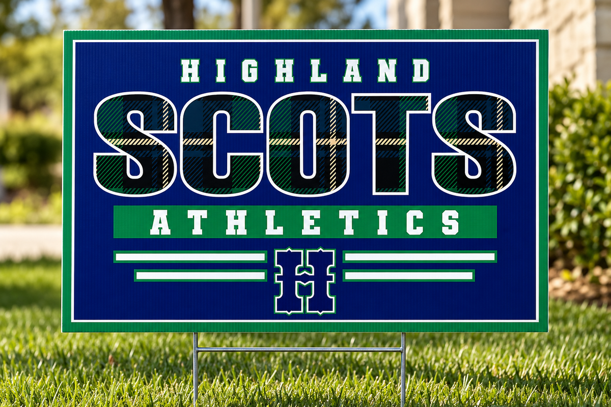 Highland Athletics Yard Sign