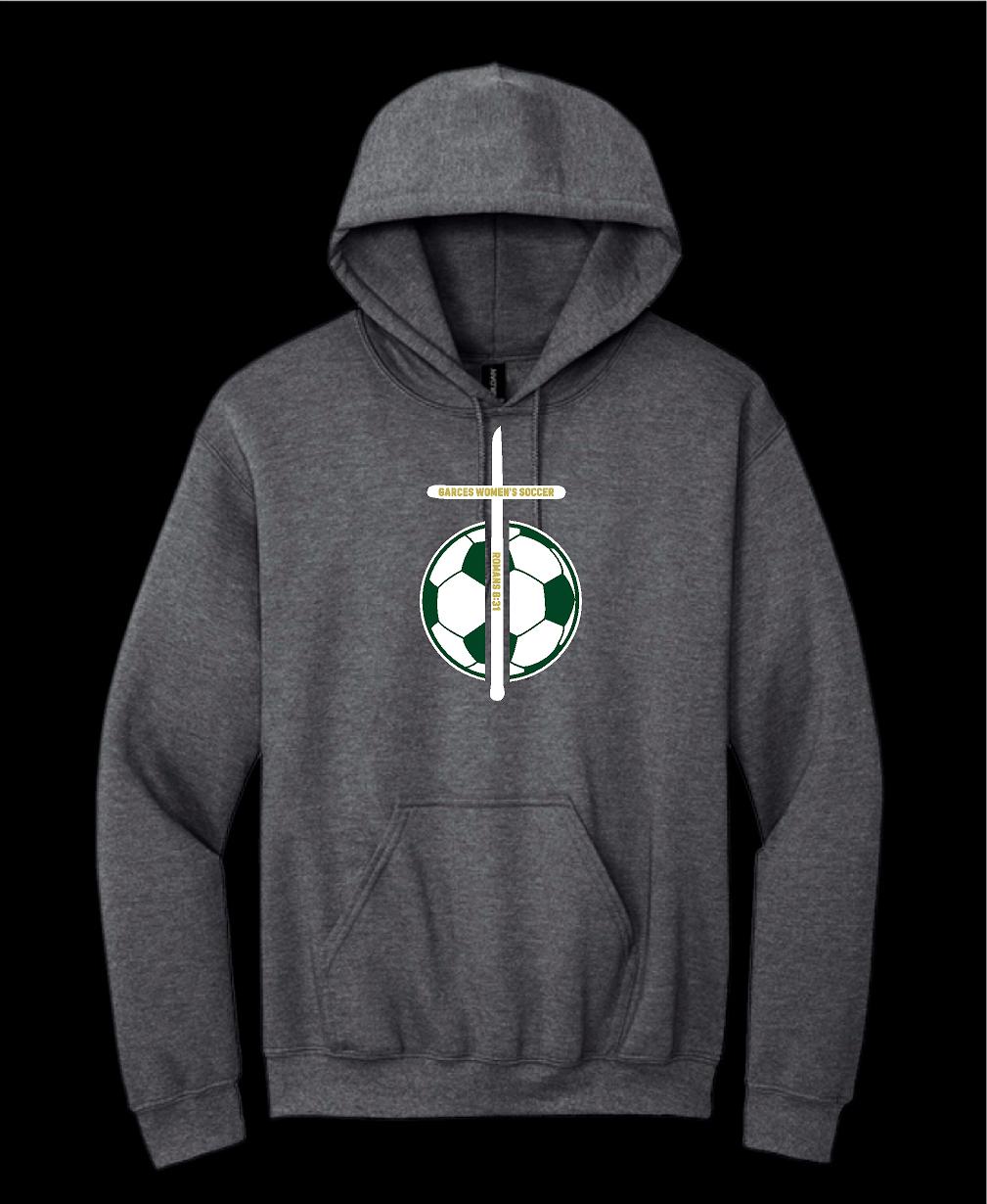 Garces Womens Cotton Hoodie Graphite Heather 1