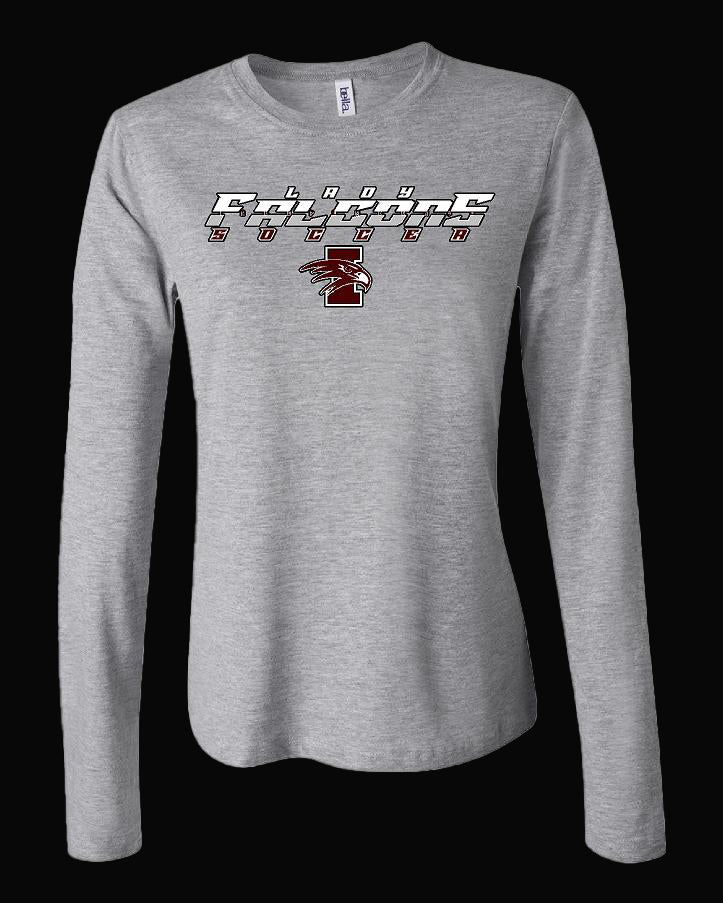 Independence Falcons Women's Cut Long Sleeve Grey