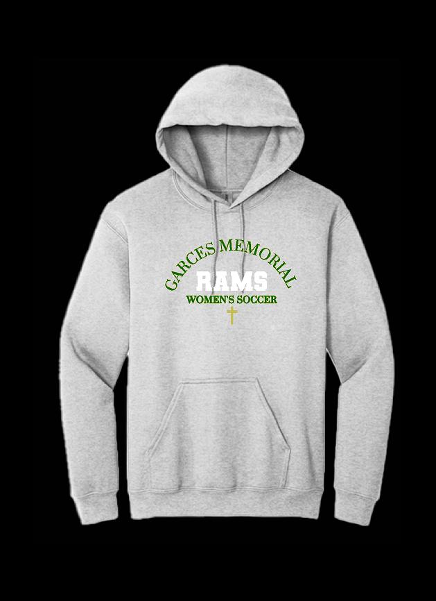 Garces Womens Cotton Hoodie Grey