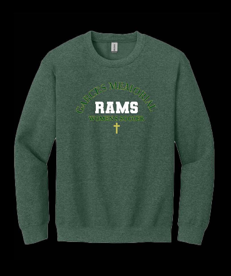 Garces Womens Soccer Crew Neck Sweater Green
