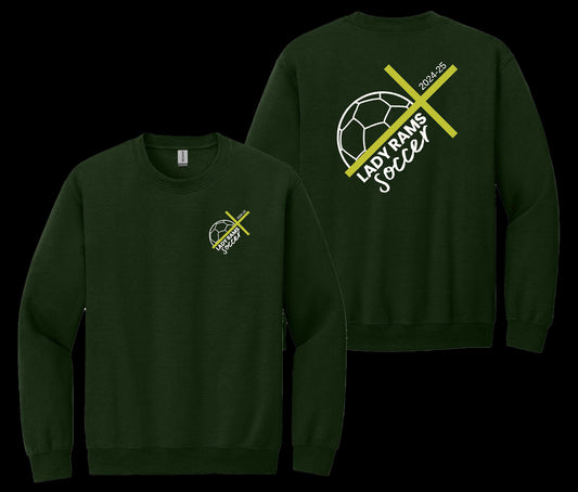 Garces Womens Soccer Crew Neck Forest Green Cross