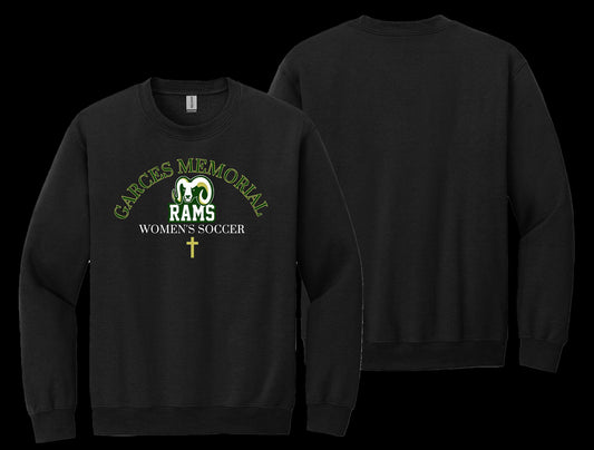 Garces Womens Soccer Crew Neck Sweater (Black)