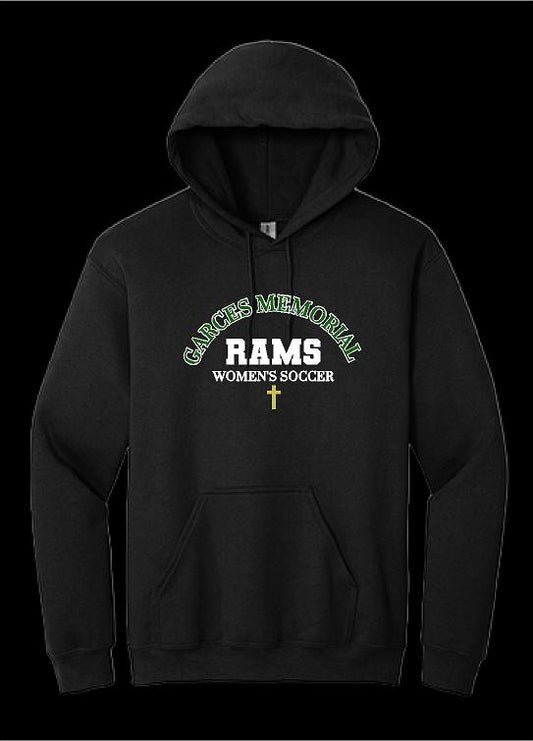 Garces Womens Cotton Hoodie Black