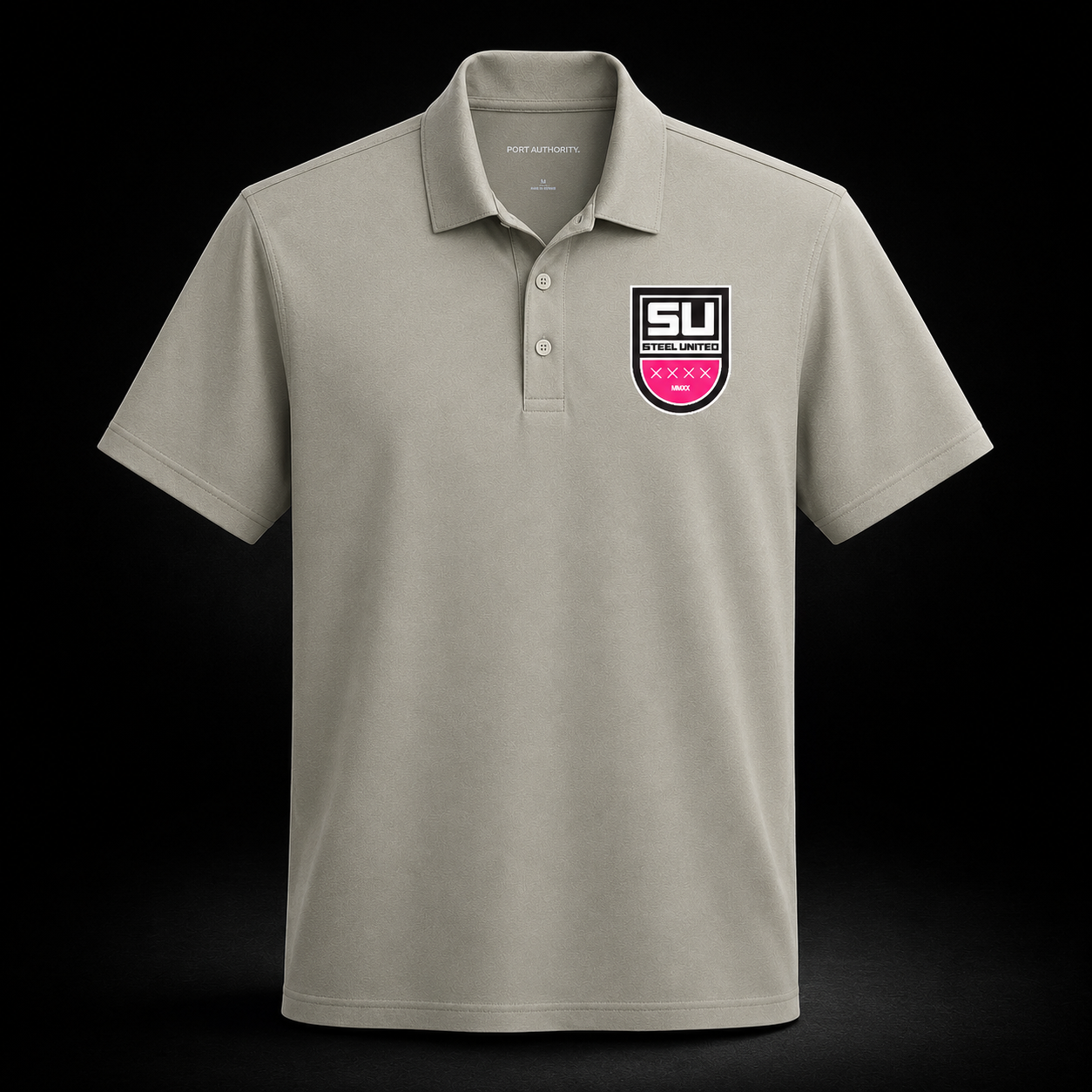 Steel United Silver Polo