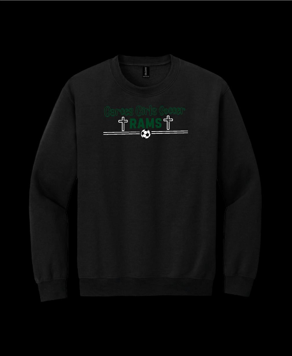 Garces Womens Soccer Crew Neck Sweater Black 2