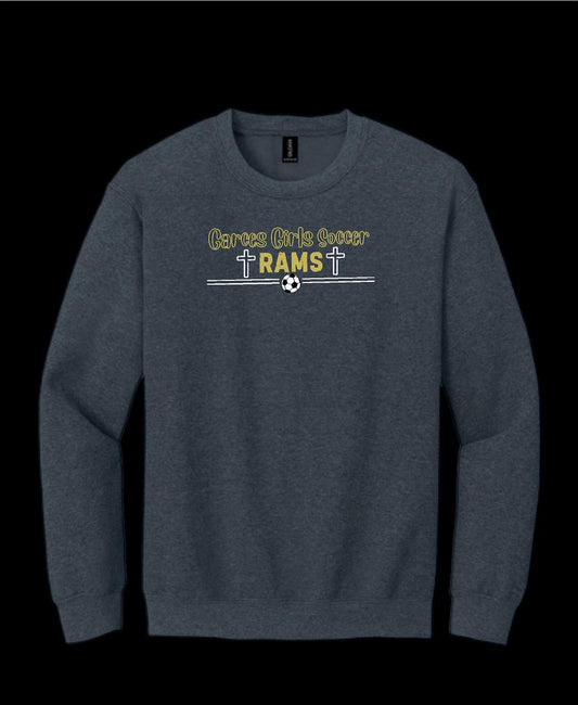 Garces Womens Soccer Crew Neck Sweater Dark Heather 2