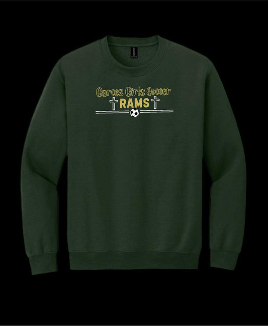 Garces Womens Soccer Crew Neck Sweater Forest Green 2