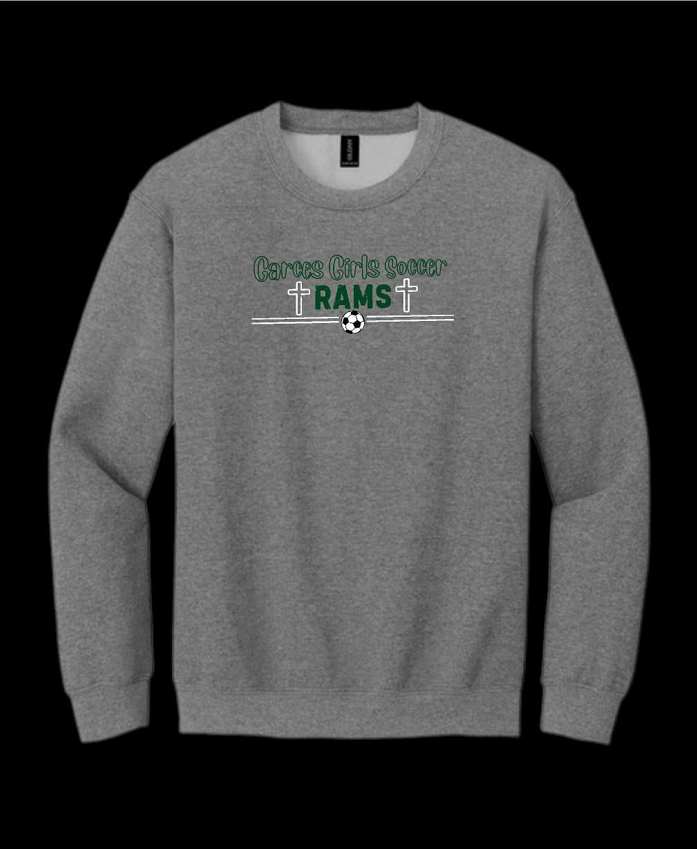 Garces Womens Soccer Crew Neck Sweater Graphite Heather 2