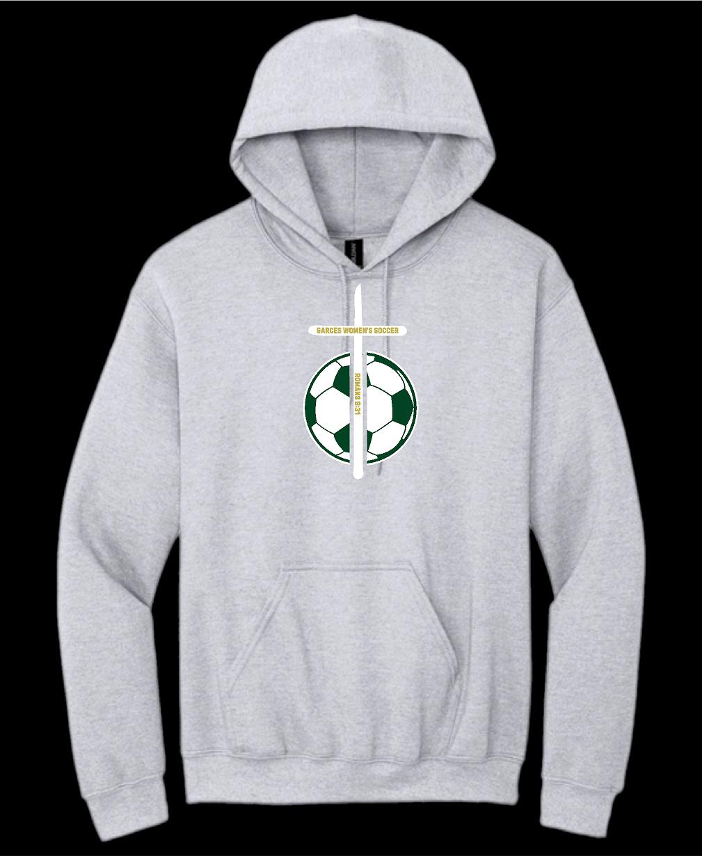 Garces Womens Cotton Hoodie Ash 1