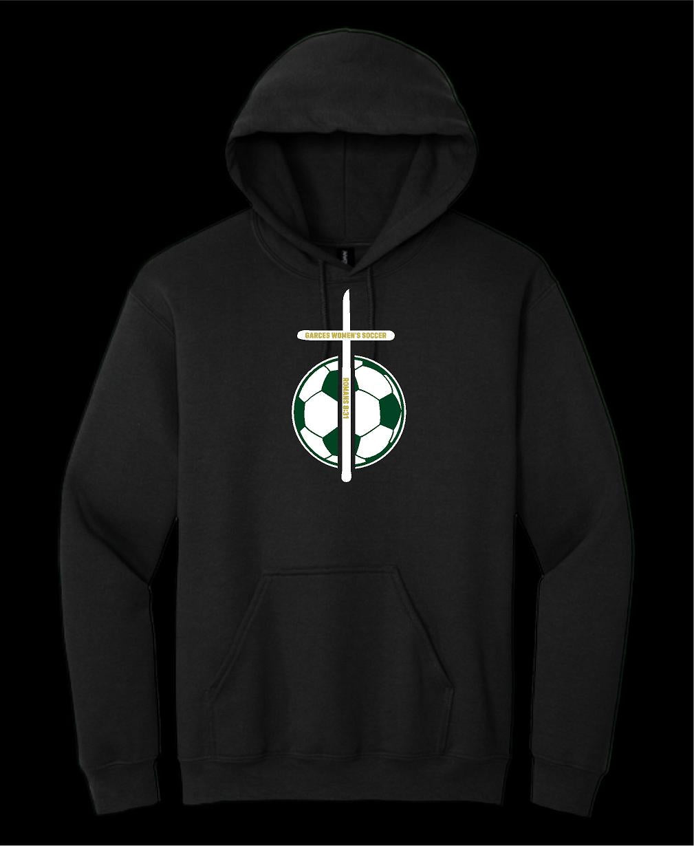 Garces Womens Cotton Hoodie Black 1