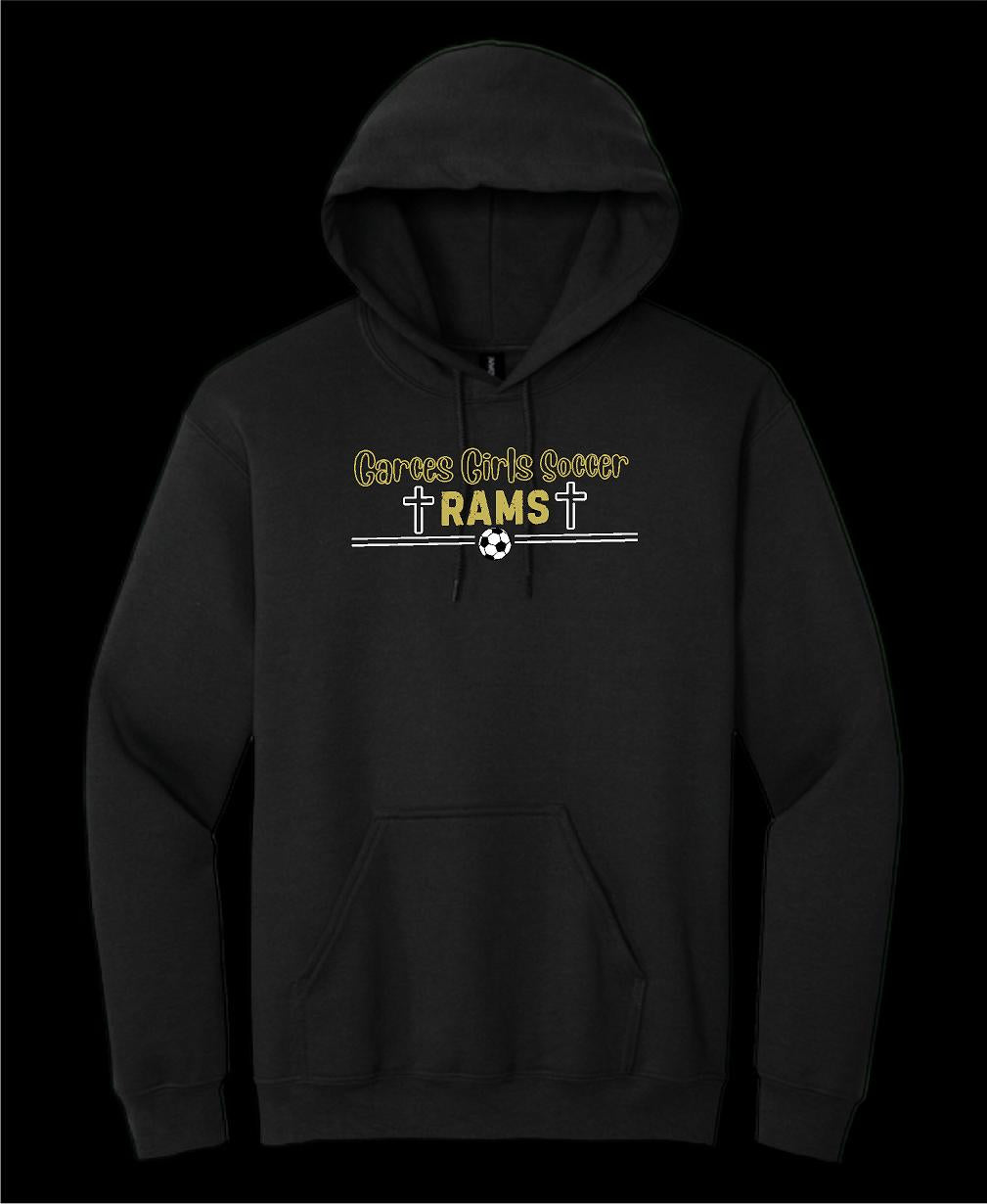 Garces Womens Cotton Hoodie Black 2