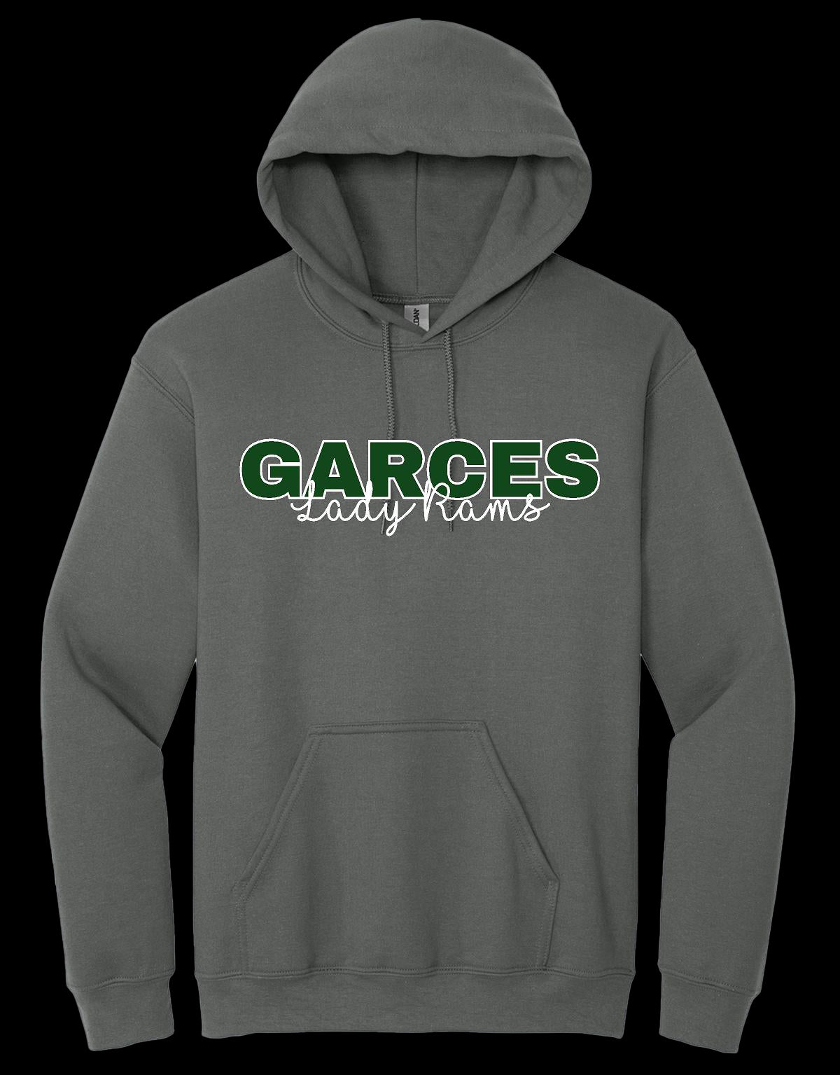 Garces Womens Cotton Hoodie Graphite