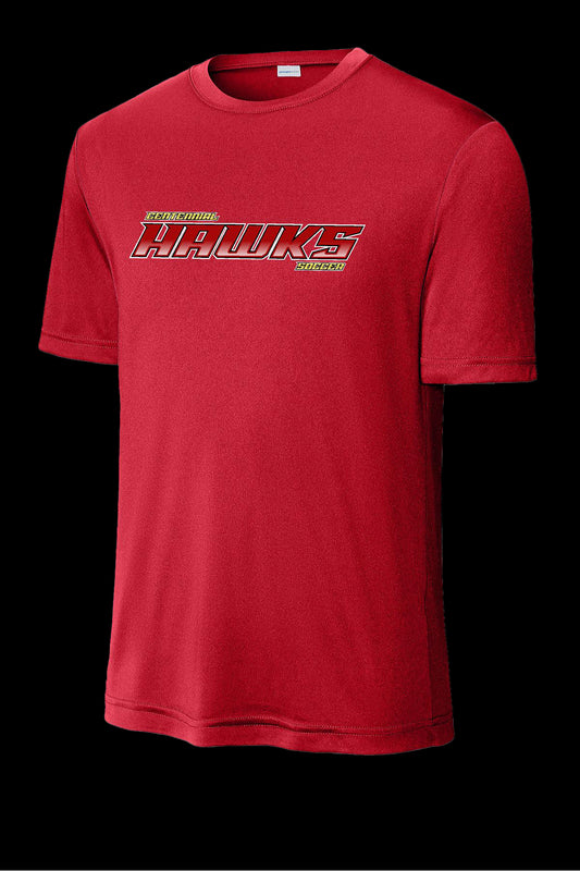 Centennial Hawks Short Sleeve Red Polyester