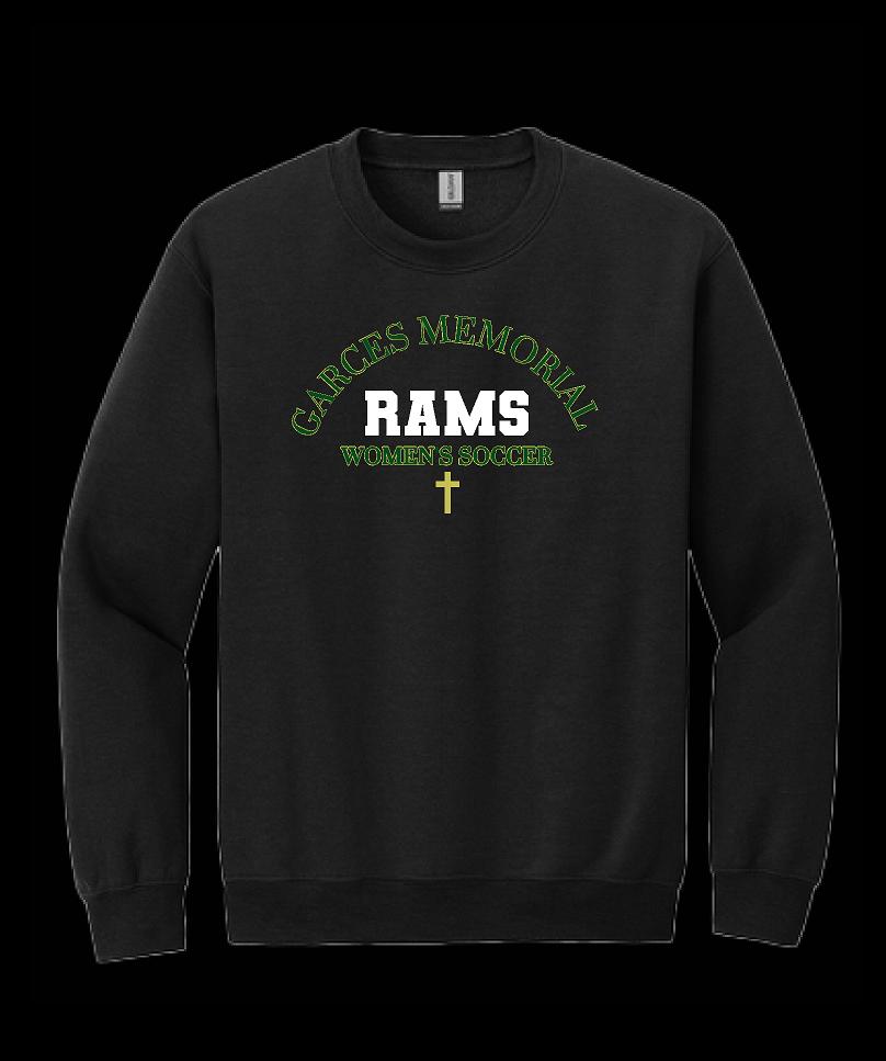 Garces Womens Soccer Crew Neck Sweater (Black)