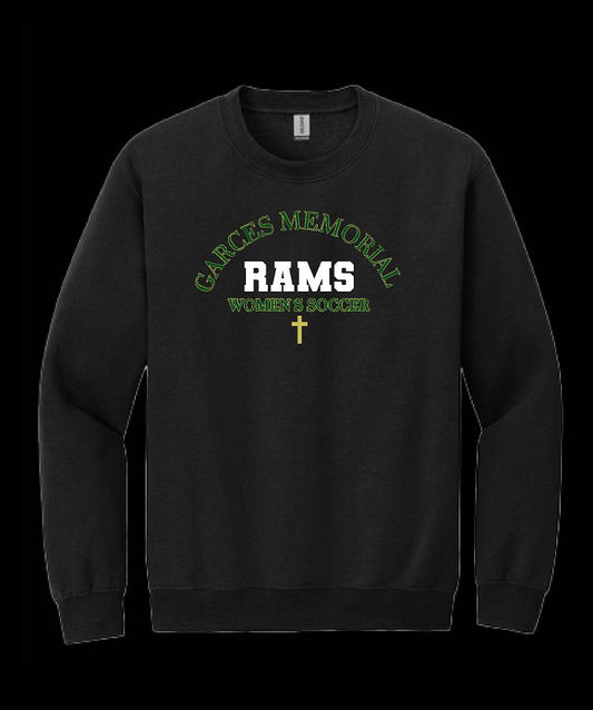 Garces Womens Soccer Crew Neck Sweater (Black)