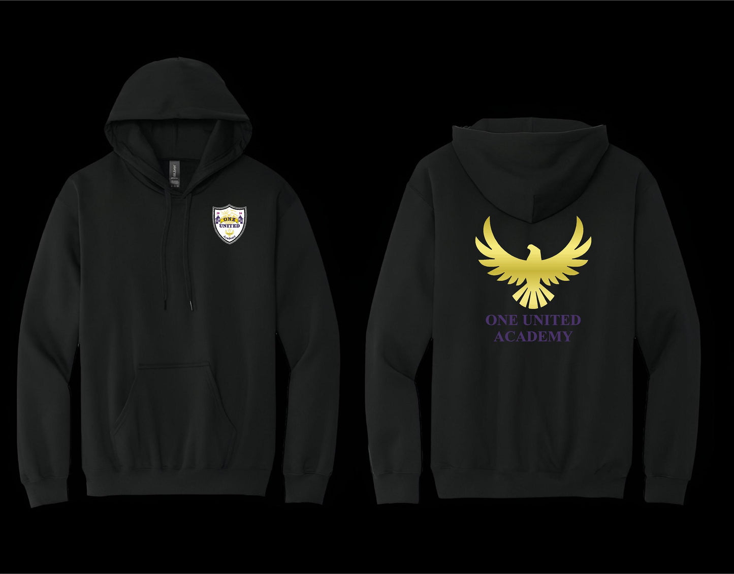 One United Black Hoodie