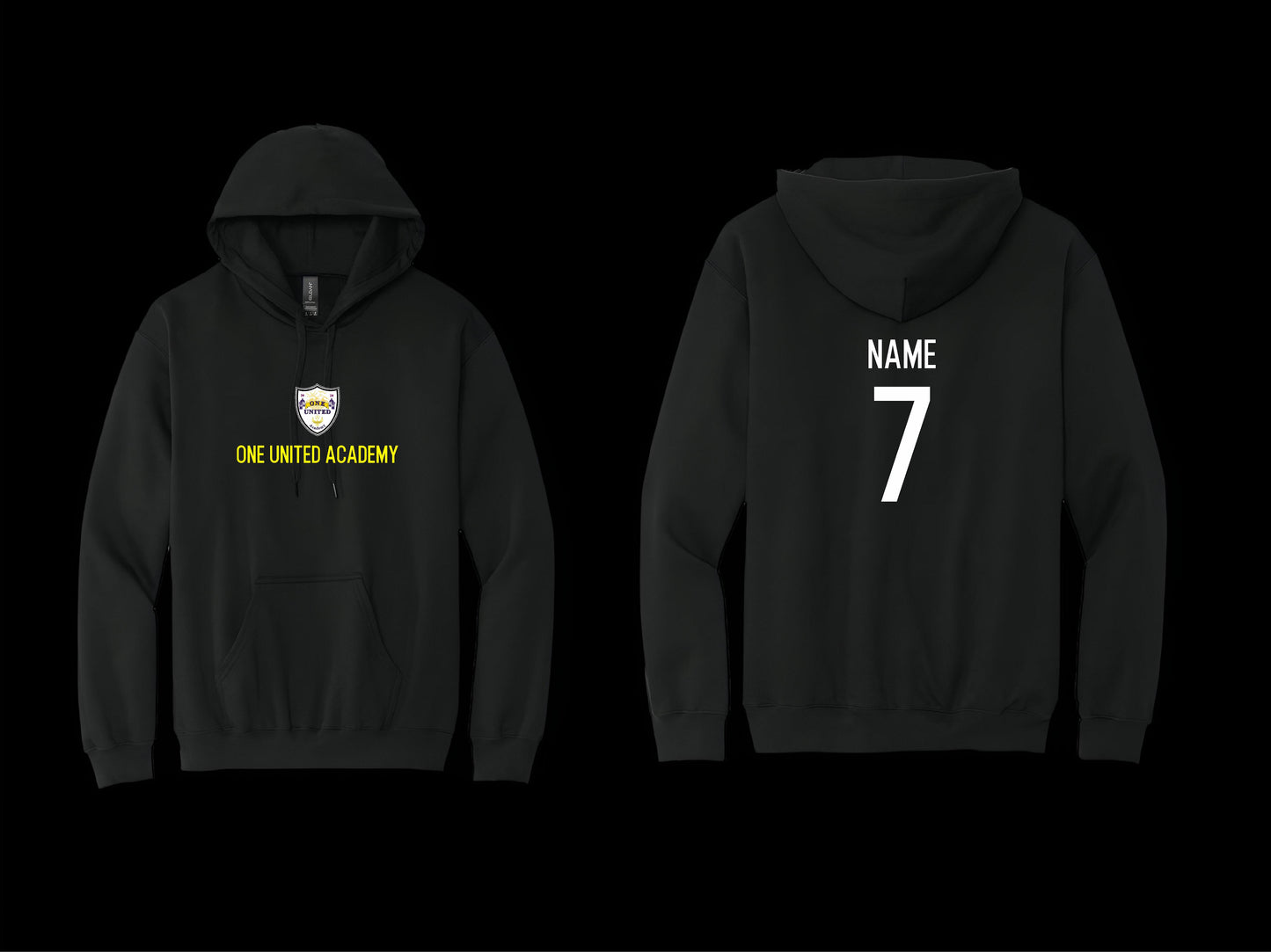 One United Black Hoodie 2