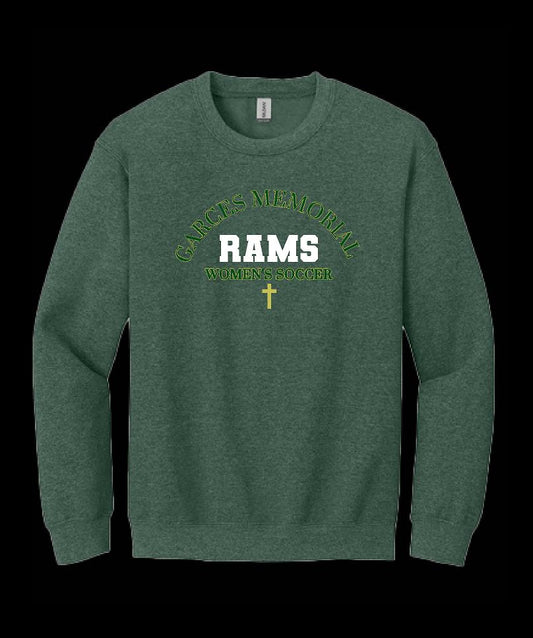 Garces Womens Soccer Crew Neck Sweater Green